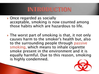 Pathological effects of smoking