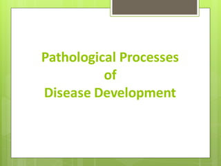 Pathological Processes
of
Disease Development
 