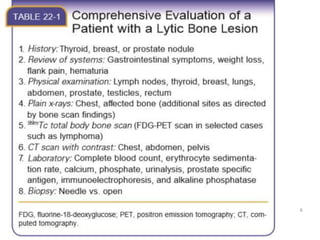 EVALUATION
PATHOLOGIC FRACTURE
6
 