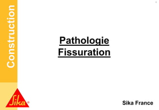 Construction
Sika France
1
Pathologie
Fissuration
 