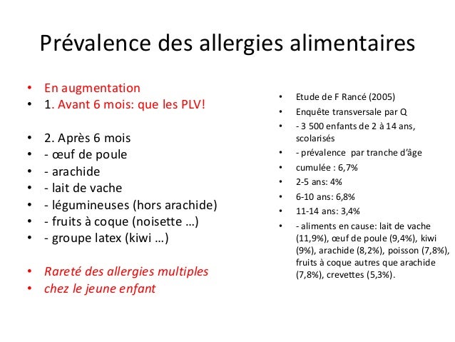 Pathologies Allergiques Du Jeune Enfant