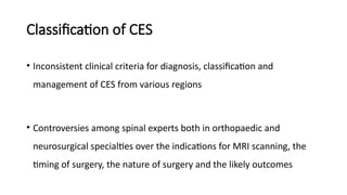 PATHOLOGY AND MANAGEMENT OF CAUDA EQUINA SYNDROME DR INYANG.pptx