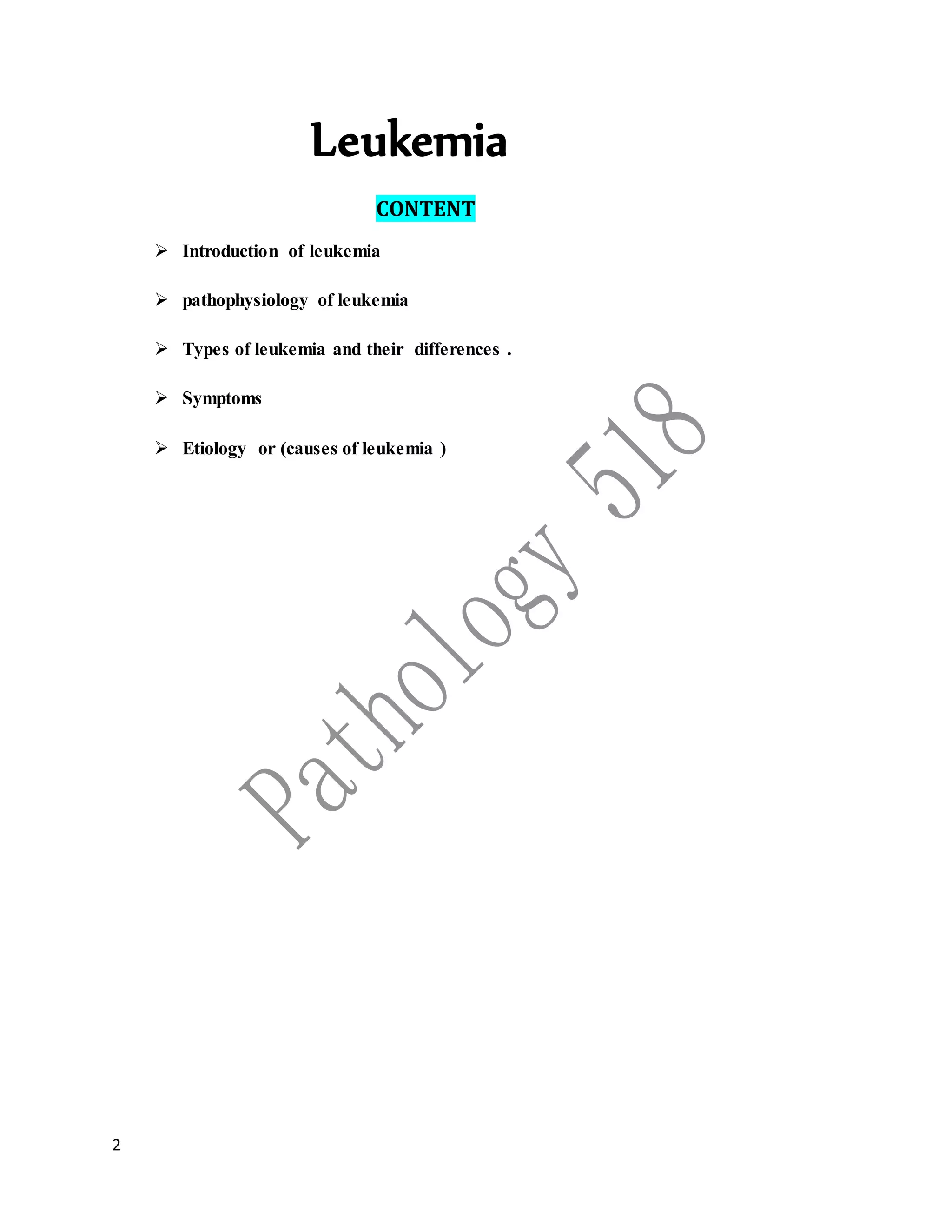Leukemia slide share | DOCX