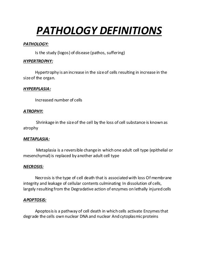 pathology definition