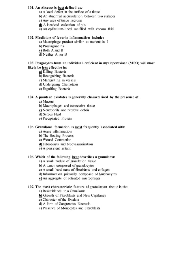 Pathology Mcq Docx Blood Disorders Diseases And Conditions