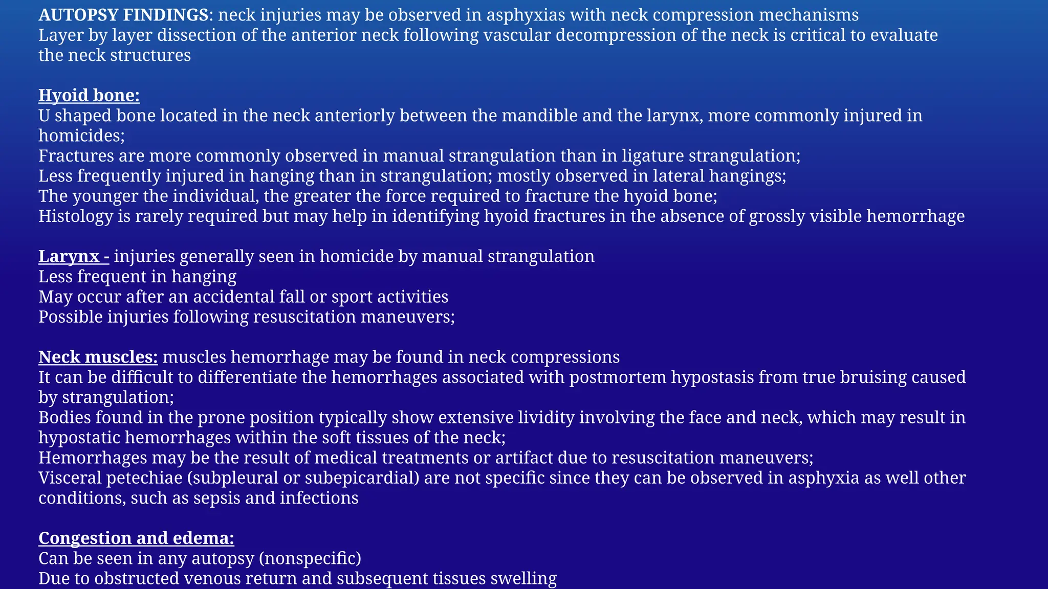 Pathology of mechanical asphyxia - a brief overview | PPTX