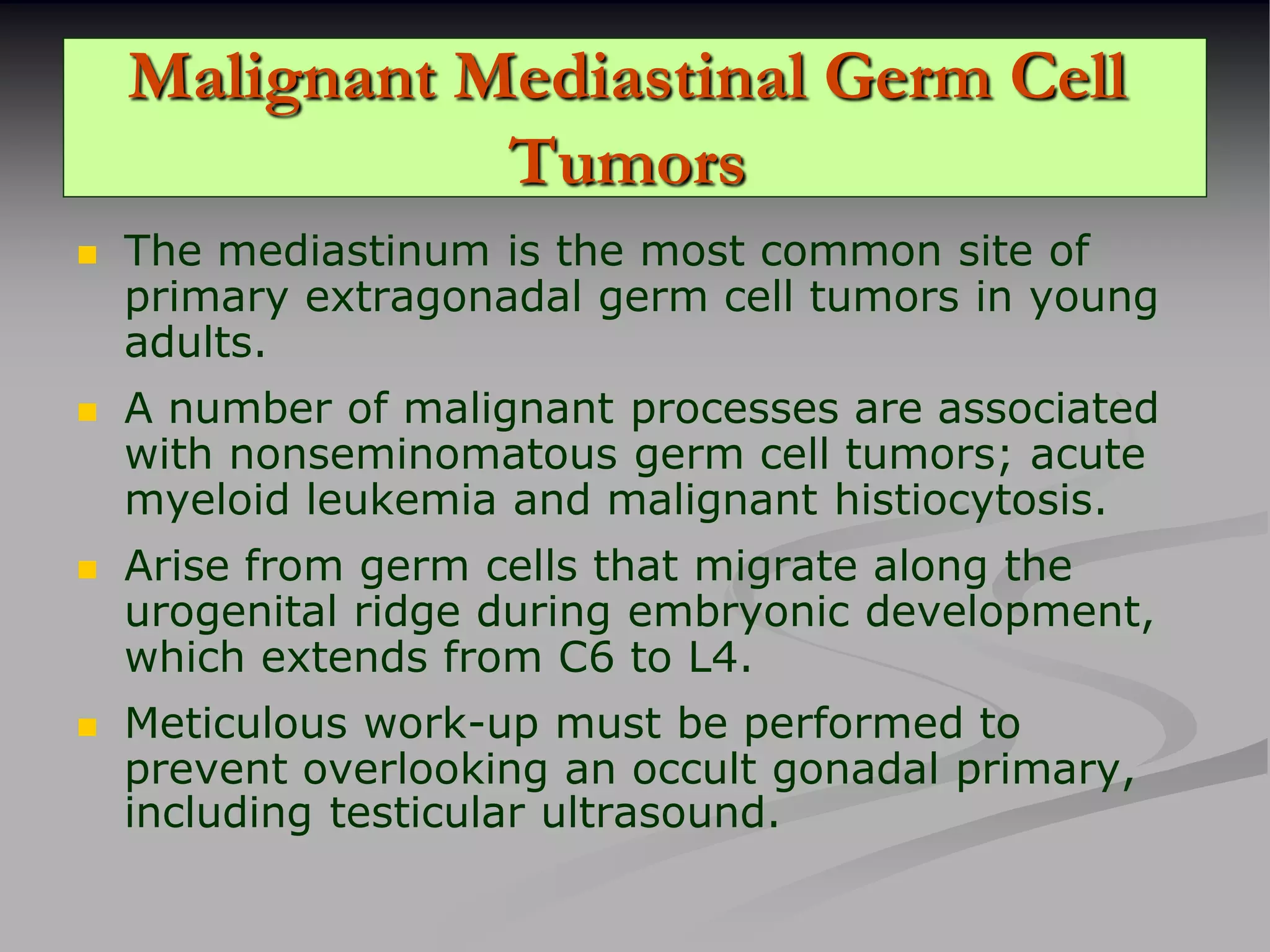 Pathology of mediastinal masses | PDF