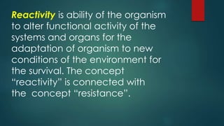 Pathology of reactivity | PPTX | Chemistry | Science
