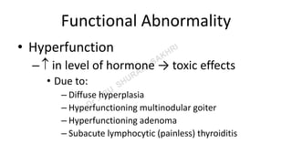 Pathophysiology of the thyroid gland | PPT