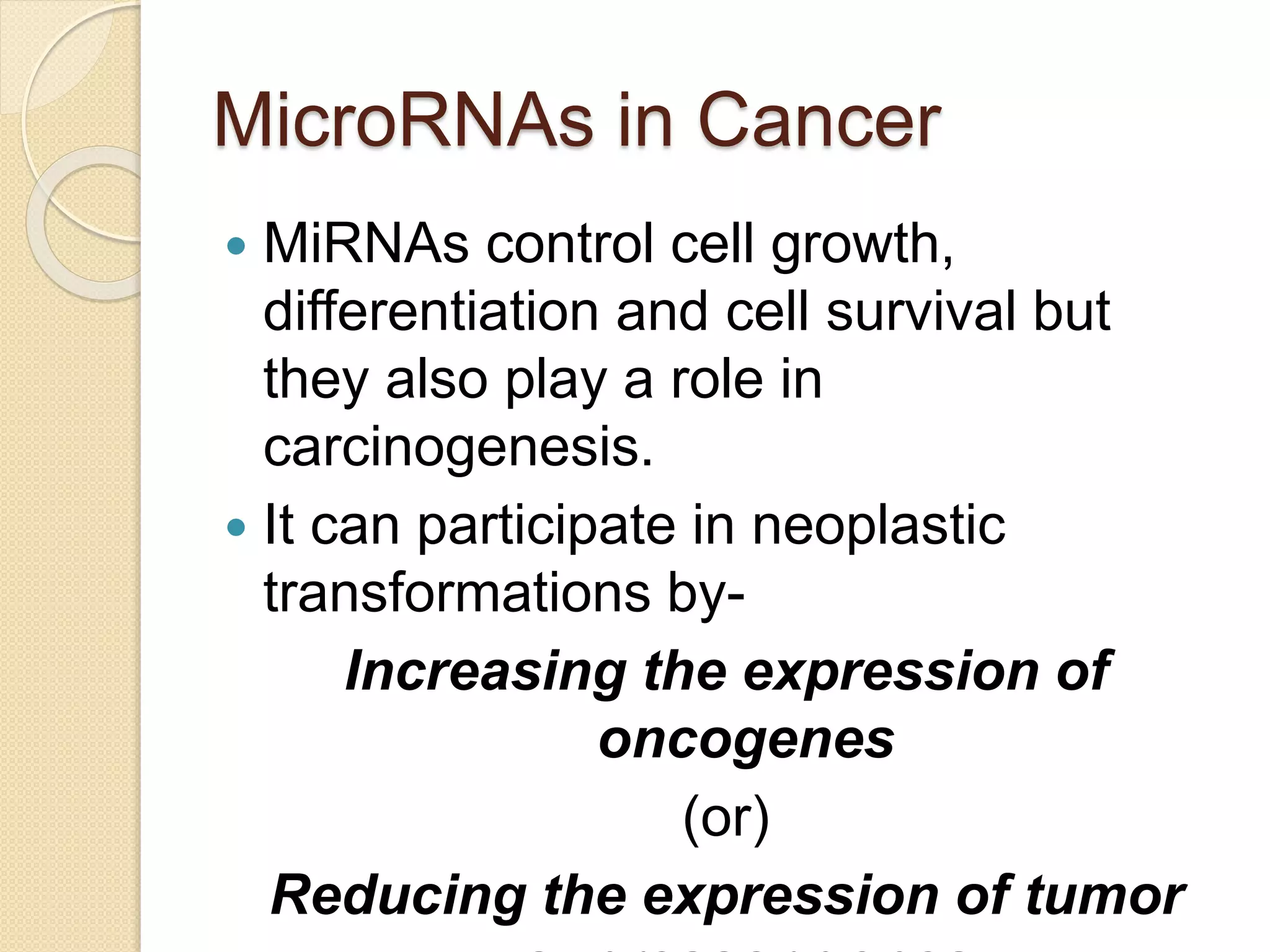 Other Mechanisms of Molecular Pathogenesis of Cancer | PPTX