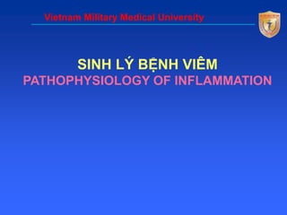 SINH LÝ BỆNH VIÊM
PATHOPHYSIOLOGY OF INFLAMMATION
Vietnam Military Medical University
 