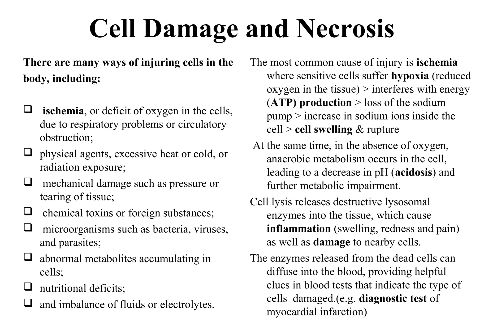 Pathophysiology ch 01 introduction, cell injury, adaptaion, death v2 | PPT