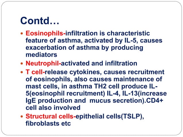 Pathophysiology of asthma | PPTX
