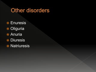 Pathophysiology of common renal diseases and diurectics | PPTX