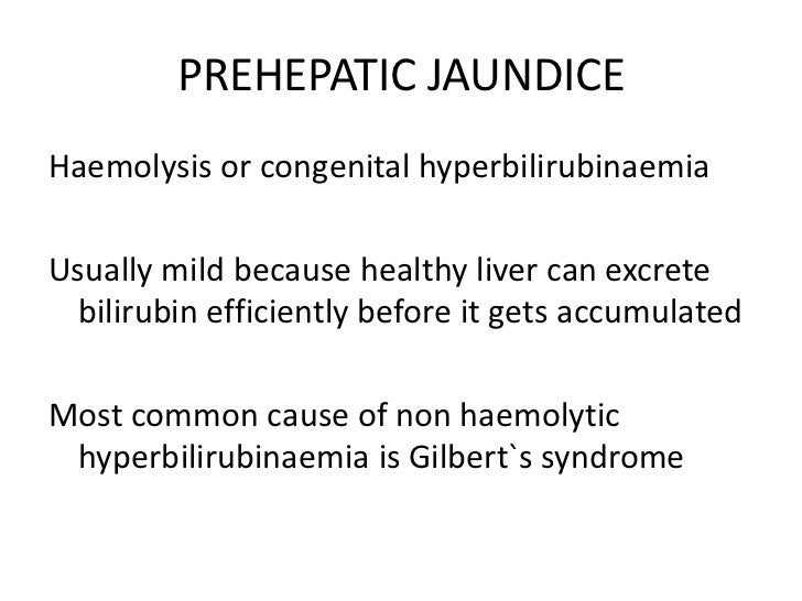 Pathophysiology of jaundice