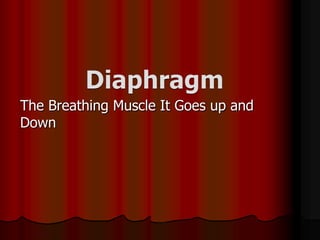 The Breathing Muscle It Goes up and
Down
 