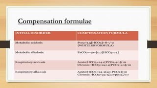 Compensation formulae
 