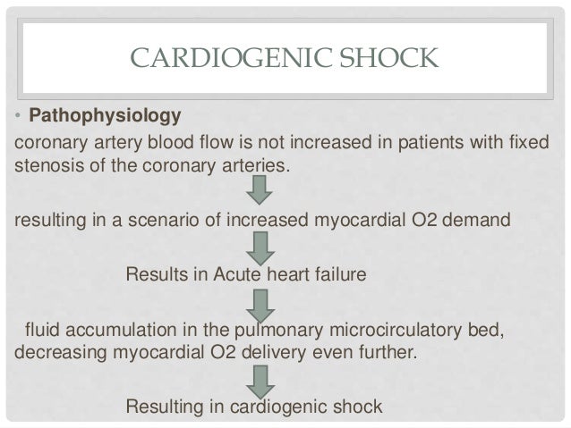 cardiogenic shock due to myocardial