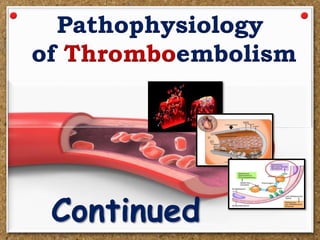 10/10/2016 1
Pathophysiology
of Thromboembolism
 