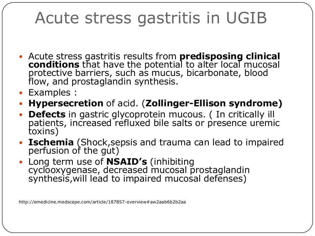 Pathophysiology of Upper GI Bleeding