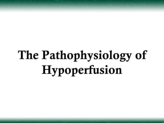 The Pathophysiology of
    Hypoperfusion
 
