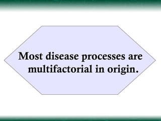 Most disease processes are
 multifactorial in origin.
 