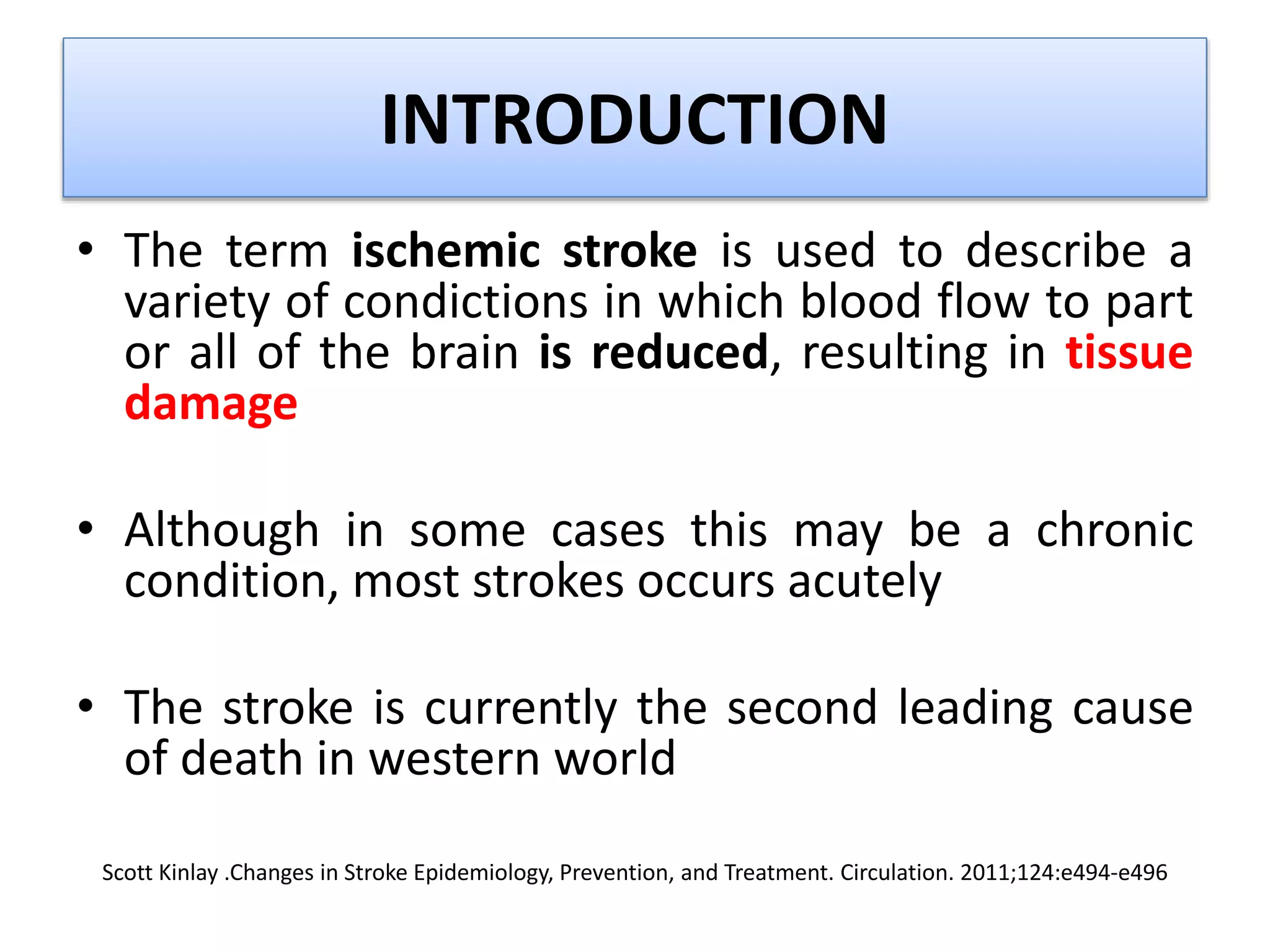 Pathophysioloy of stroke | PPTX