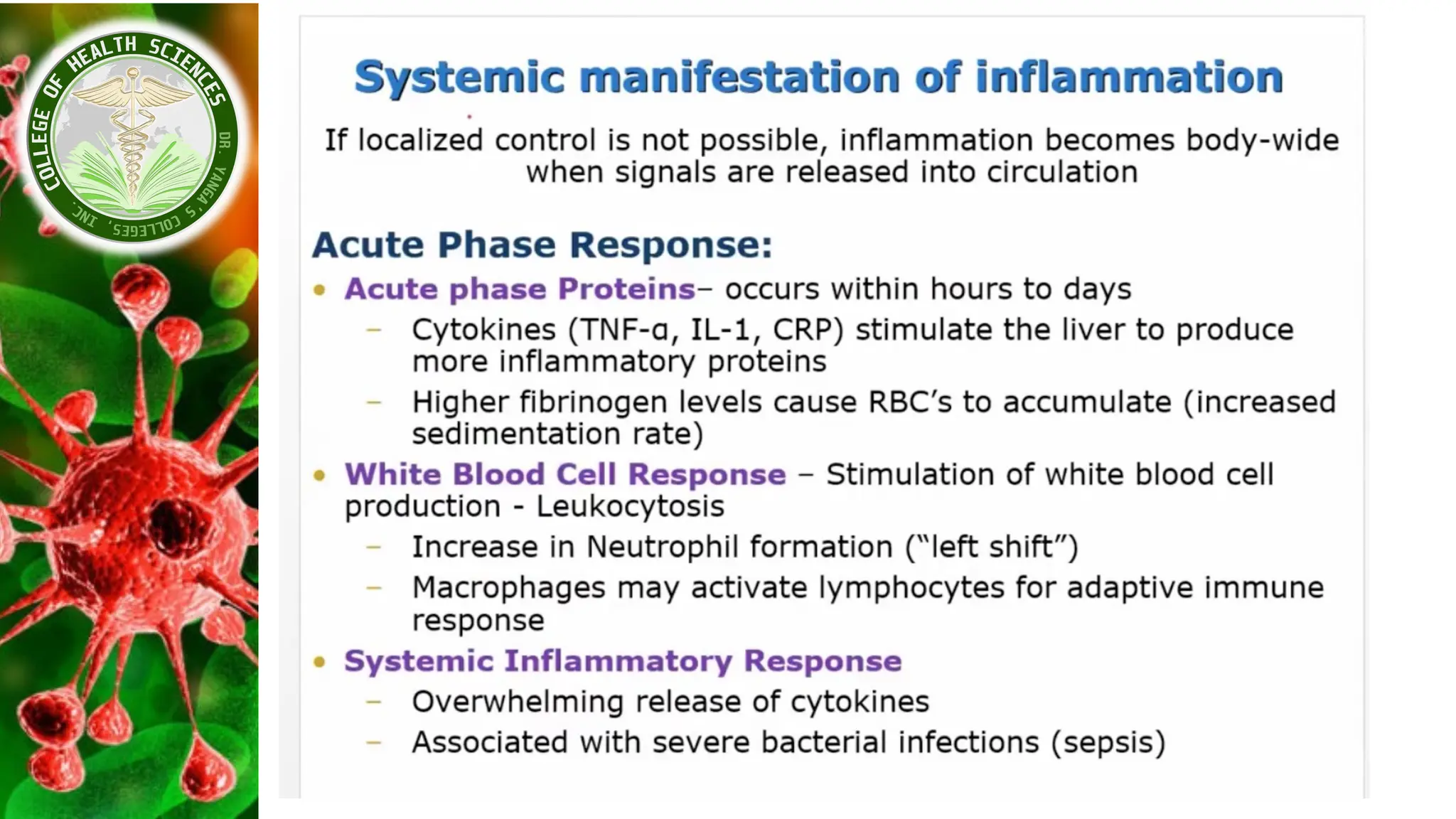 Pathophysio_Module_2 - Inflammatory Response