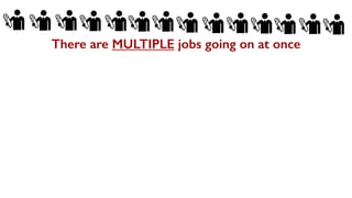 There are MULTIPLE jobs going on at once
 