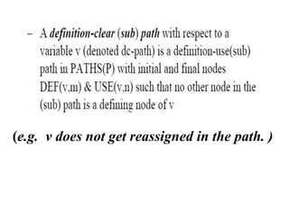 (e.g. v does not get reassigned in the path. )
 