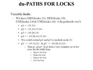 du-PATHS FOR LOCKS
 
