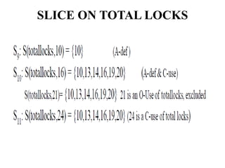 SLICE ON TOTAL LOCKS
 