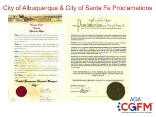 City of Albuquerque & City of Santa Fe Proclamations
 