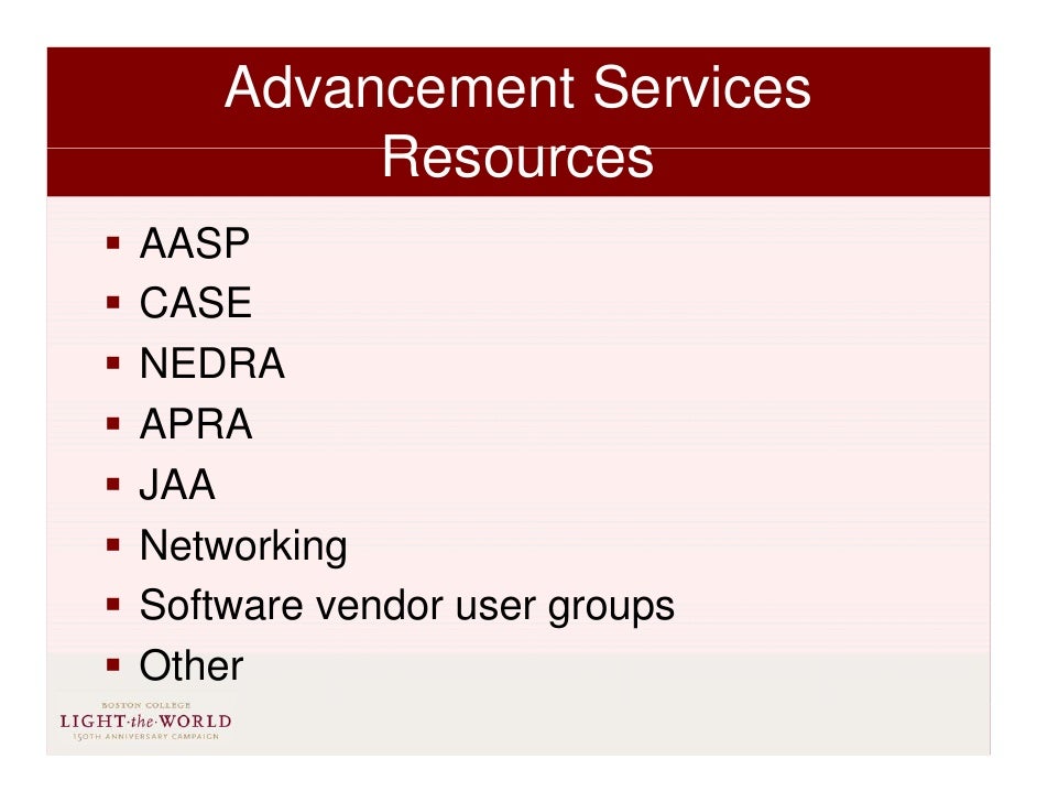 The Path To Success In Advancement Services Advancement Operations