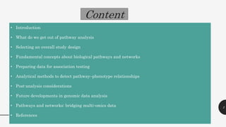 Pathway analysis for genomics data | PPTX