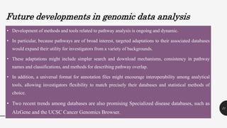 Pathway analysis for genomics data | PPTX