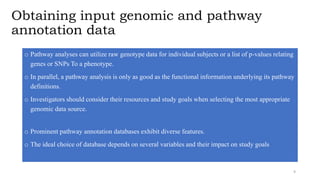Pathway analysis for genomics data | PPTX