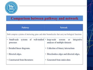 Comparison between pathway and network
 