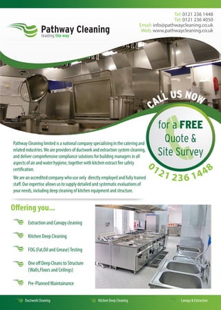 Flyer Kitchen Clean Pathway Cleaning, Kitchen Cleaning in West Midlands Flyer | PDF