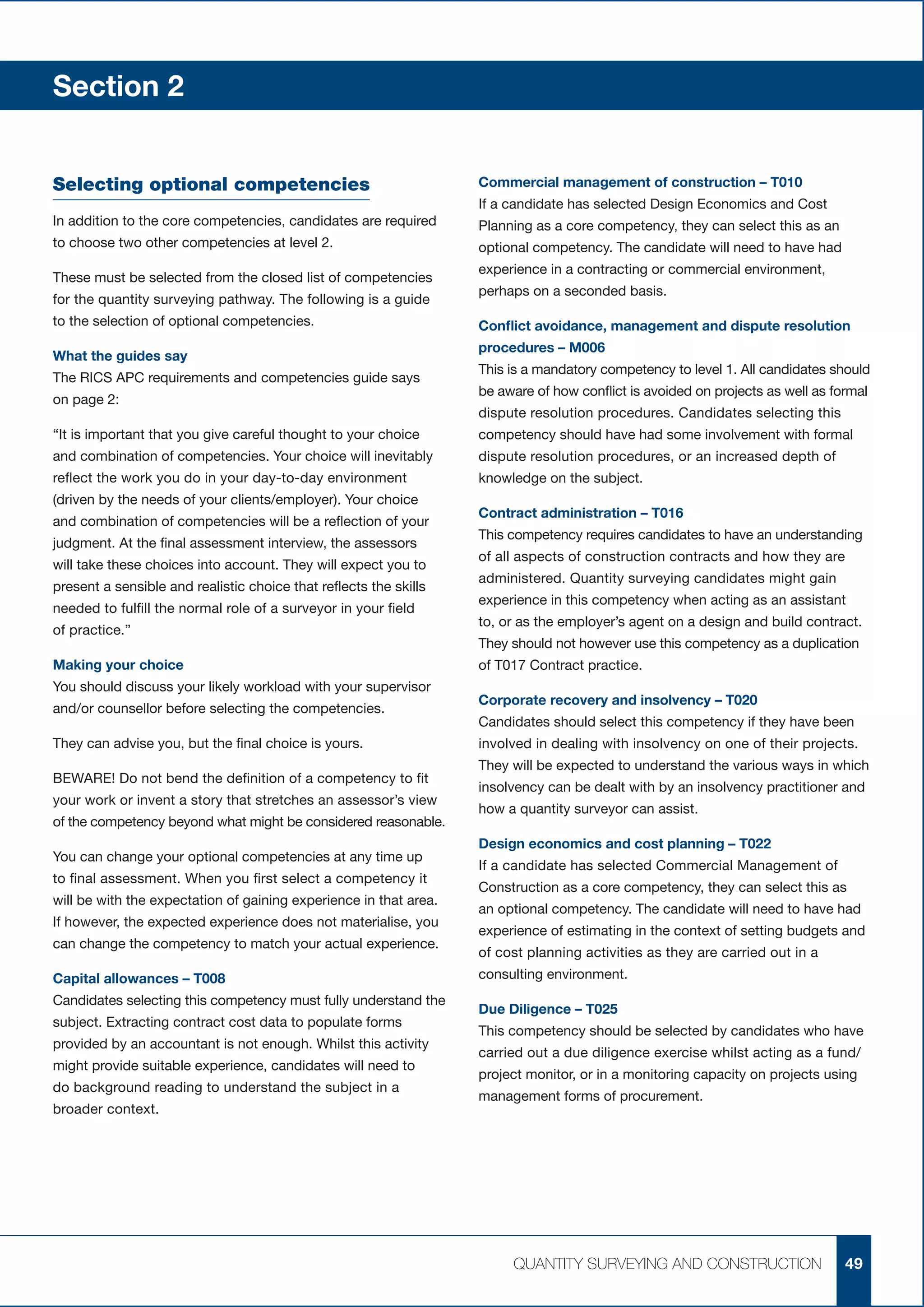 Pathway guide quantity_surveying_construction_dwl_pt | PDF