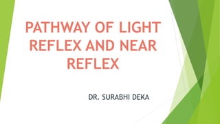 PATHWAY OF LIGHT
REFLEX AND NEAR
REFLEX
DR. SURABHI DEKA
 