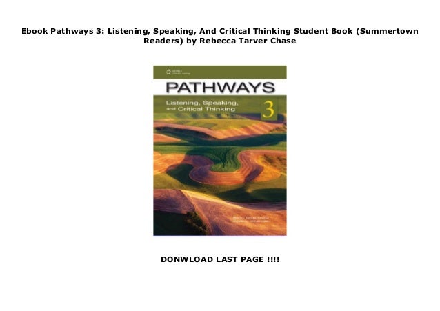 pathways 3 listening speaking and critical thinking