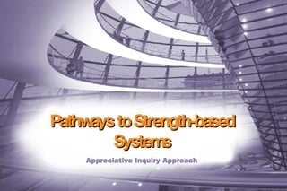 Pathways to Strength-based Systems Appreciative Inquiry Approach 