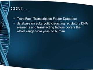Pathways and genomes databases in bioinformatics | PPTX