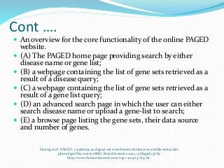 Pathways and genomes databases in bioinformatics | PPTX
