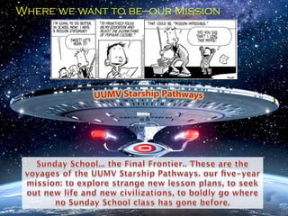 Where we want to be—our Mission 