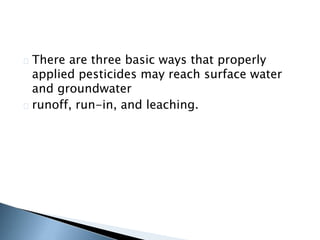 Pathways of pesticide loss | PPT
