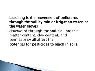 Pathways of pesticide loss | PPT