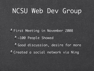 Pathways Project on NCSU Web Dev