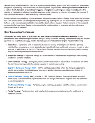 Grief Counseling | PDF